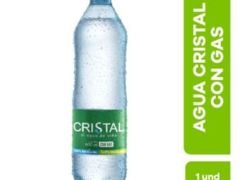 Agua Botella Cristal con Gas 600 ml
