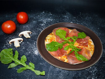 Pizza Jamón serrano y rúgala